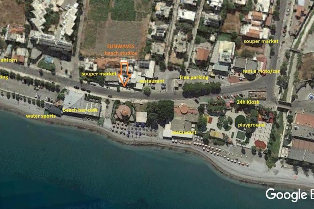Sunwaves Beach Studio I Lalyssos Eksteriør billede